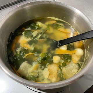 ピーラー野菜の味噌汁